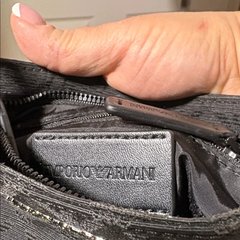 Emporio Armani Y4M234 YO22V Men’s Jacquard Logo Print Cross Body Messenger Bag